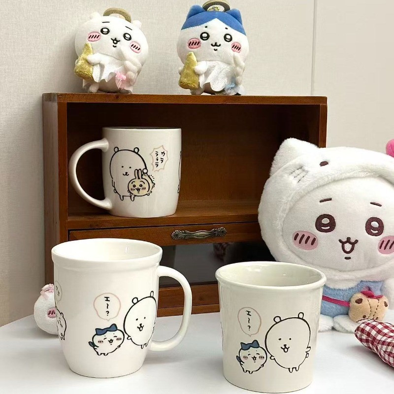 Coffee Tea Japan - แก้วเซรามิค Chiikawa Joke Bear ลายการ์ตูน พร้อมกล่องของขวัญ