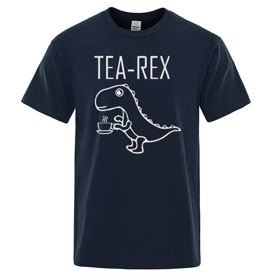 Coffee And Tea Lyrics - เสื้อยืดผู้ชายผู้หญิง Tea Rex ลายไดโนเสาร์ตลก ดื่มกาแฟ เสื้อยืดแฟชั่นลำลอง