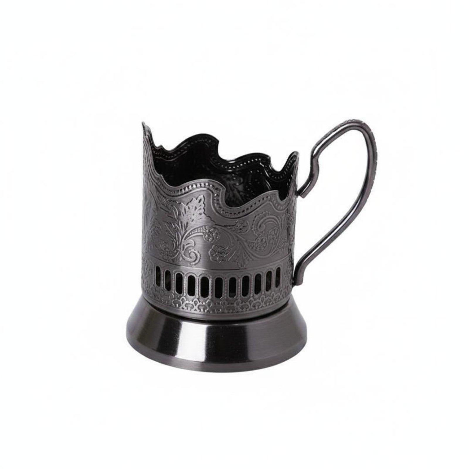 Mug Tea Coffee - ที่วางแก้วชาแบบรัสเซียสไตล์เรโทร Podstakannik ไอเดียของขวัญที่ยอดเยี่ยม ที่วางแก้วโลหะวินเทจสำหรับนักสะสม ตกแต่งบ้าน