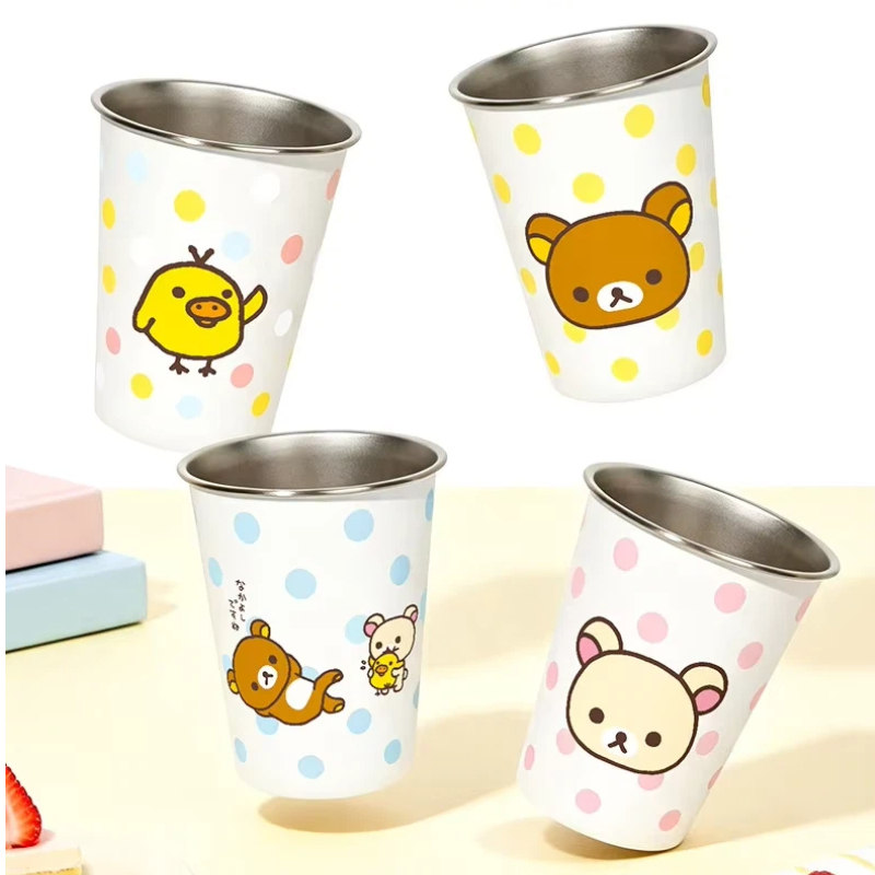 Coffee Tea Japan - แก้วสแตนเลสลายการ์ตูนคิวทีฟ ริลัคคุมะ คิอิโรอิโตริ ของเล่นสุดฮิต แก้วน้ำ กาแฟ