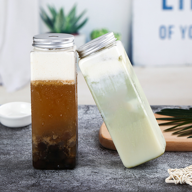 Cold Brew Bottle - 500ml แบบพกพาน้ําผลไม้ชงเย็นขวดพลาสติกโปร่งใสขวดเครื่องดื่มทิ้งขวดนมชาห้องครัว