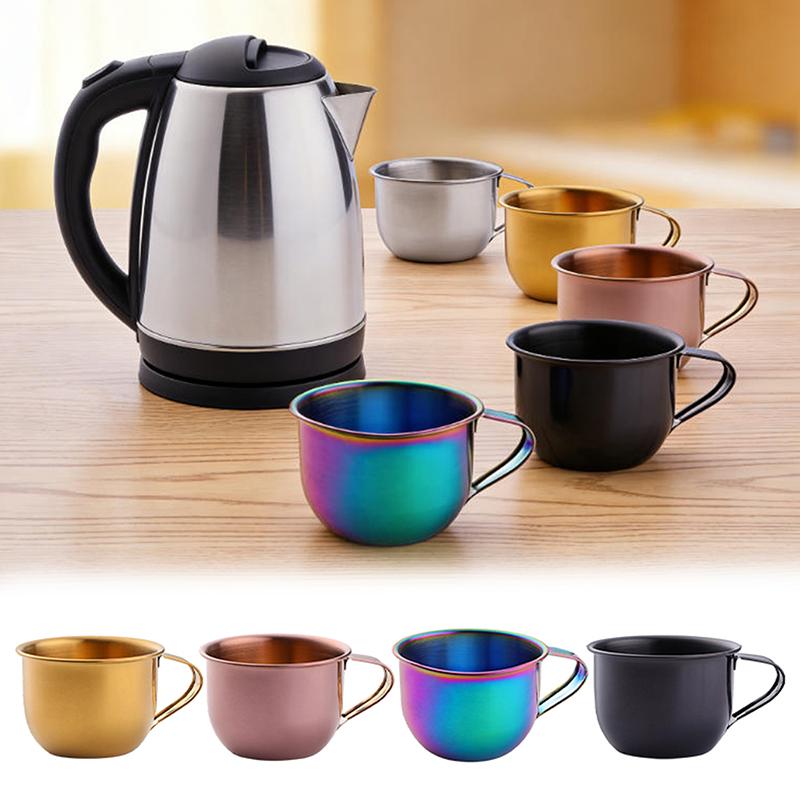 Coffee Tea Chocolate - 【S】มินิ 60 มล. 304 ถ้วยชาสแตนเลสขนาดเล็กแบบพกพาป้องกันการตกกระแทกสำหรับกาแฟชาช็อกโกแลตนม -