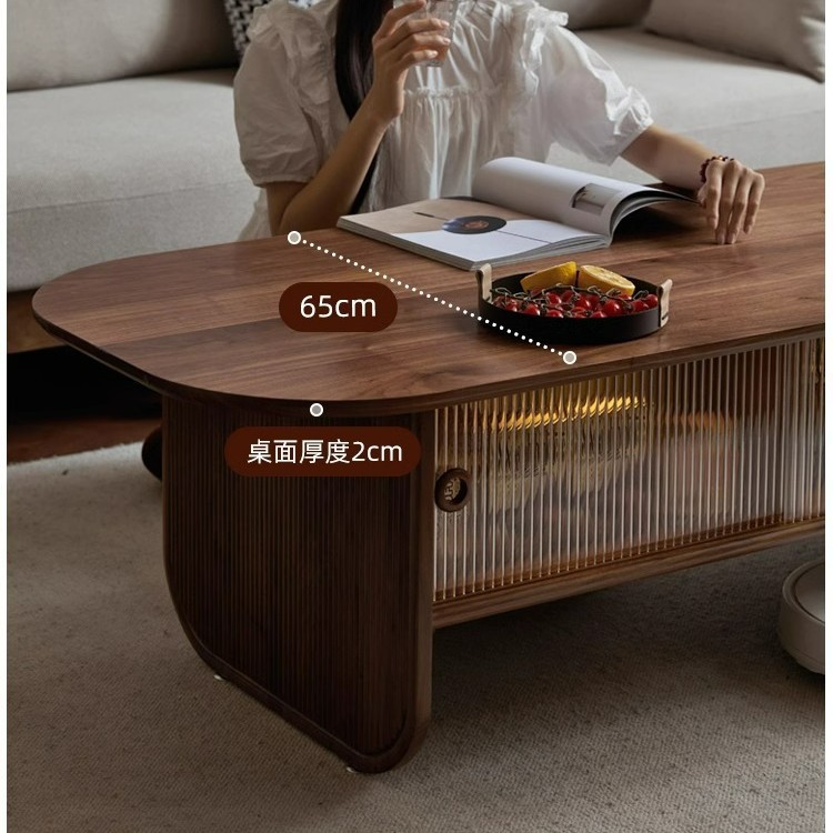โต๊ะกาแฟไม้เนื้อแข็ง วอลนัทสีด - Coffee And Tea-Za บทวิจารณ์และราคา