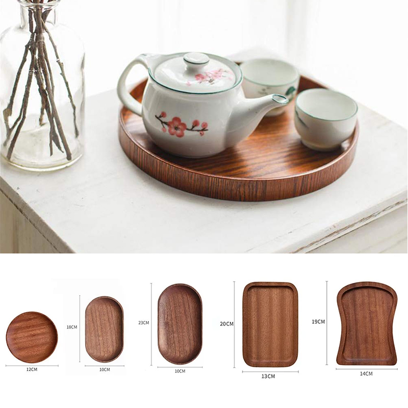 วอลนัทถาดไม้ Ins ลมจานไม้ขนาดเ - Coffee Tea Japan บทวิจารณ์และราคา