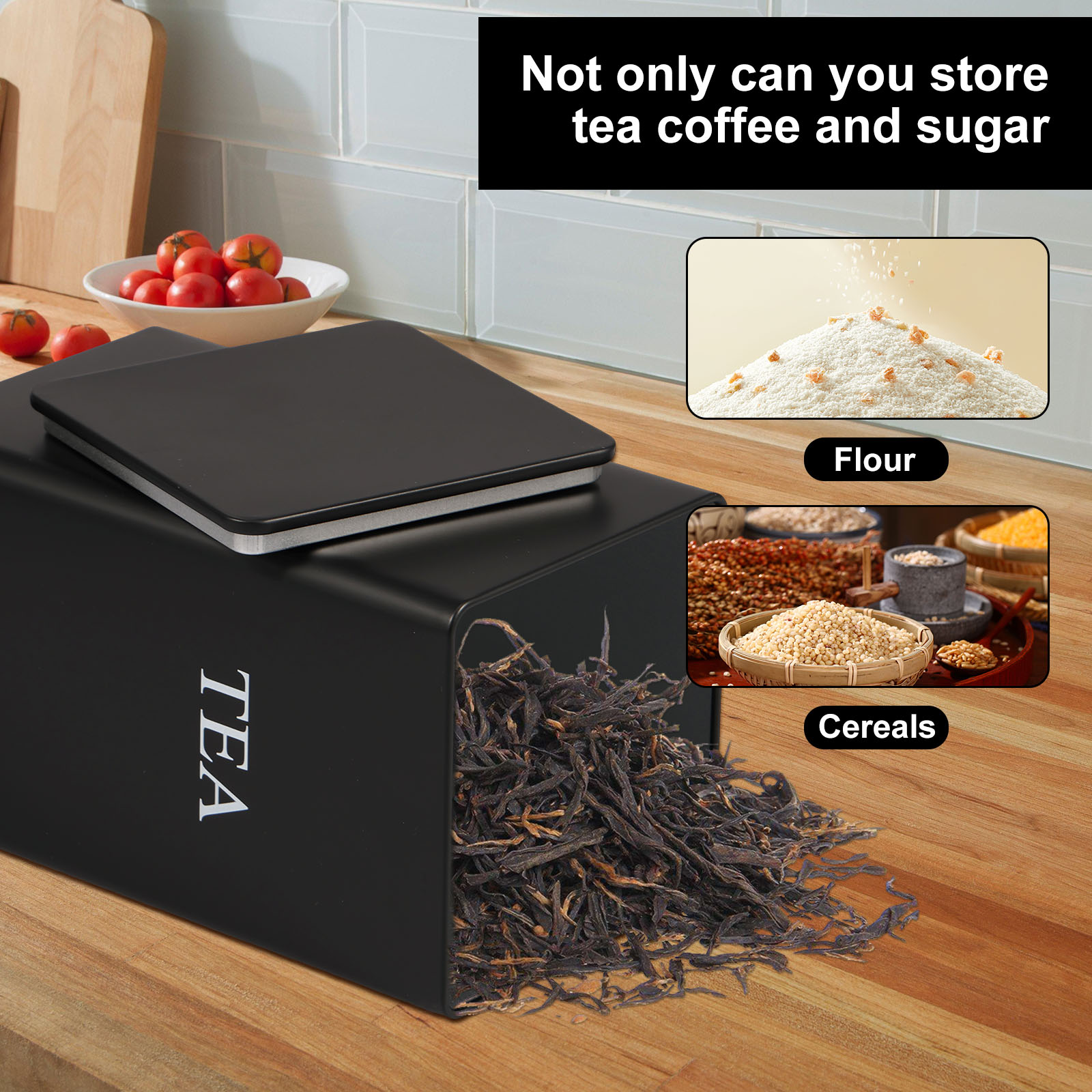 3 ชิ้นกาแฟ Bean ถังเก็บชาน้ําต - Coffee Tea And Sugar Canisters บทวิจารณ์และราคา