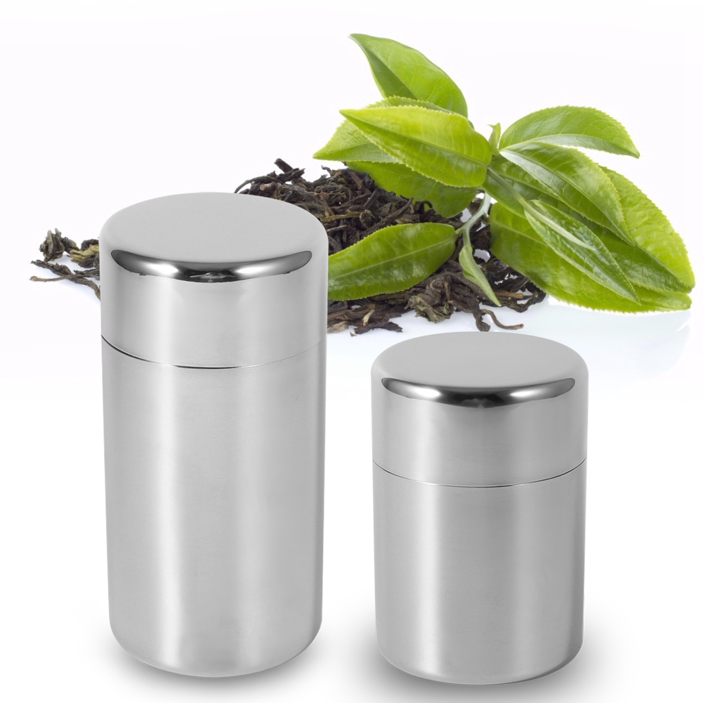 กระป๋องเก็บชาสแตนเลส กระป๋องเก - Coffee Tea And Sugar Canisters บทวิจารณ์และราคา