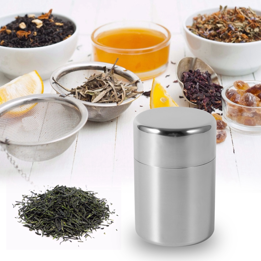 กระป๋องเก็บชาสแตนเลส กระป๋องเก - Coffee Tea And Sugar Canisters บทวิจารณ์และราคา
