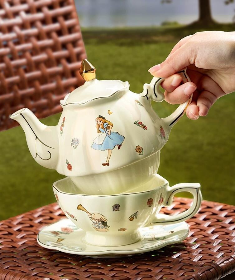 ชุดน้ำชาและกาแฟเซรามิก Alice ล - Coffee Tea Friends บทวิจารณ์และราคา