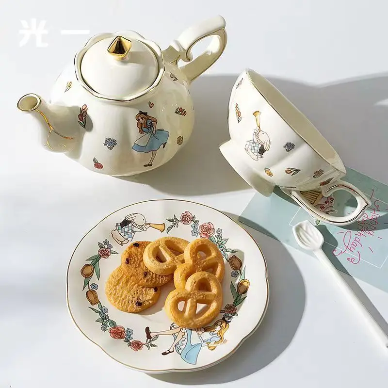 ชุดน้ำชาและกาแฟเซรามิก Alice ล - Coffee Tea Friends บทวิจารณ์และราคา