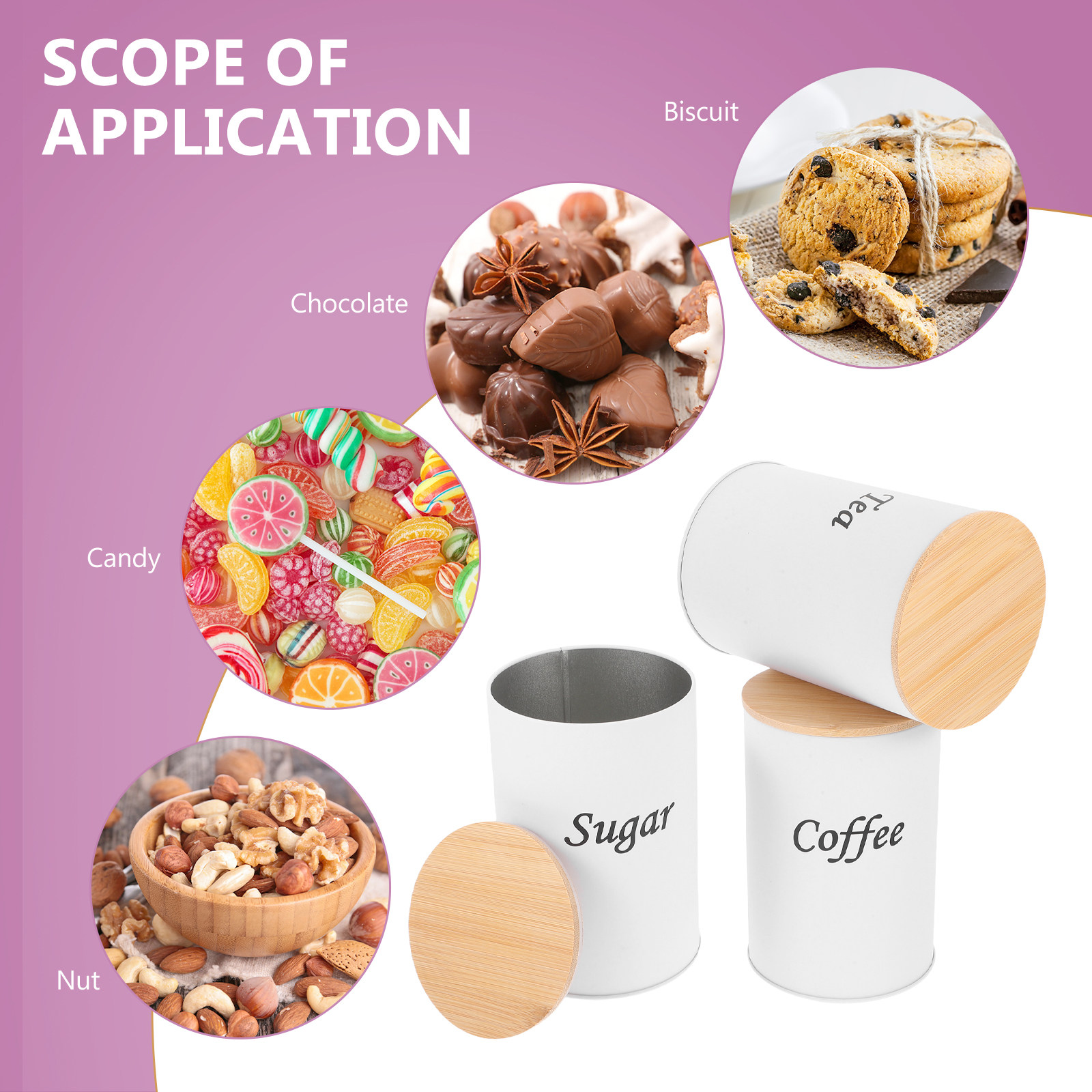 กระป๋องทรงกลมสุญญากาศ 3 ชิ้น ต - Coffee Tea And Sugar Canisters บทวิจารณ์และราคา