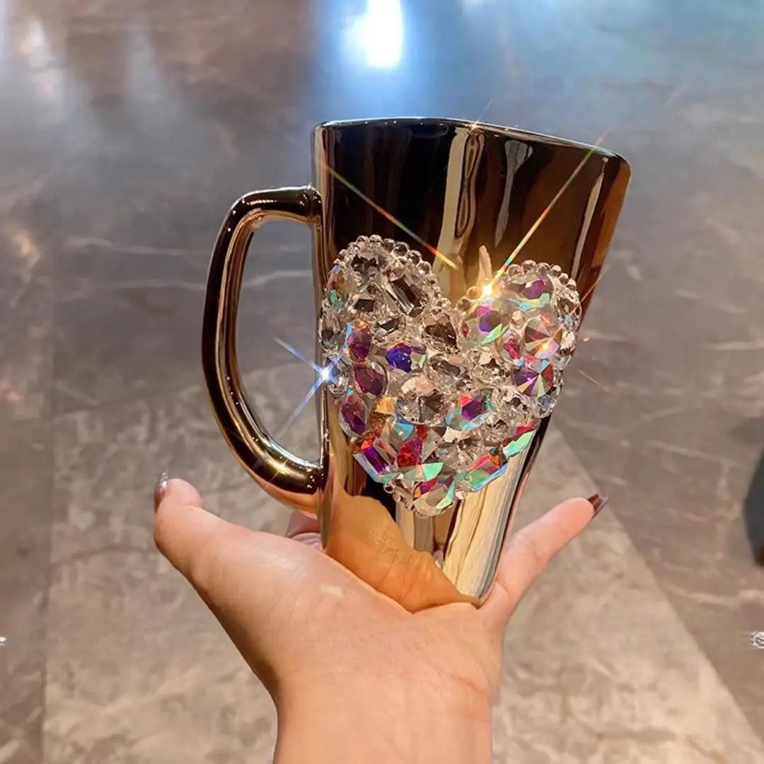 แก้วกาแฟแก้วใสประดับเพชรรูปหัว - Coffee Tea Japan บทวิจารณ์และราคา