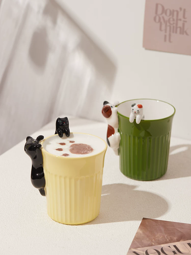 แก้วเซรามิคลายการ์ตูนแมวน่ารัก - Coffee Tea Friends บทวิจารณ์และราคา