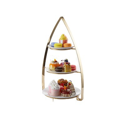 ชั้นวางขนมสามชั้นสแตนเลสสไตล์ย - Coffee Tea Break บทวิจารณ์และราคา
