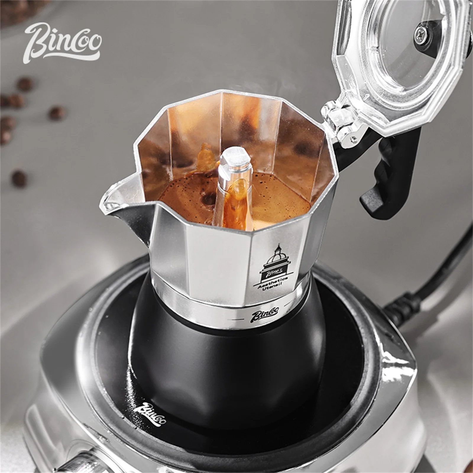 BINCOO วาล์วคู่ Moka Pot,Espre - Coffee Tea Chocolate บทวิจารณ์และราคา