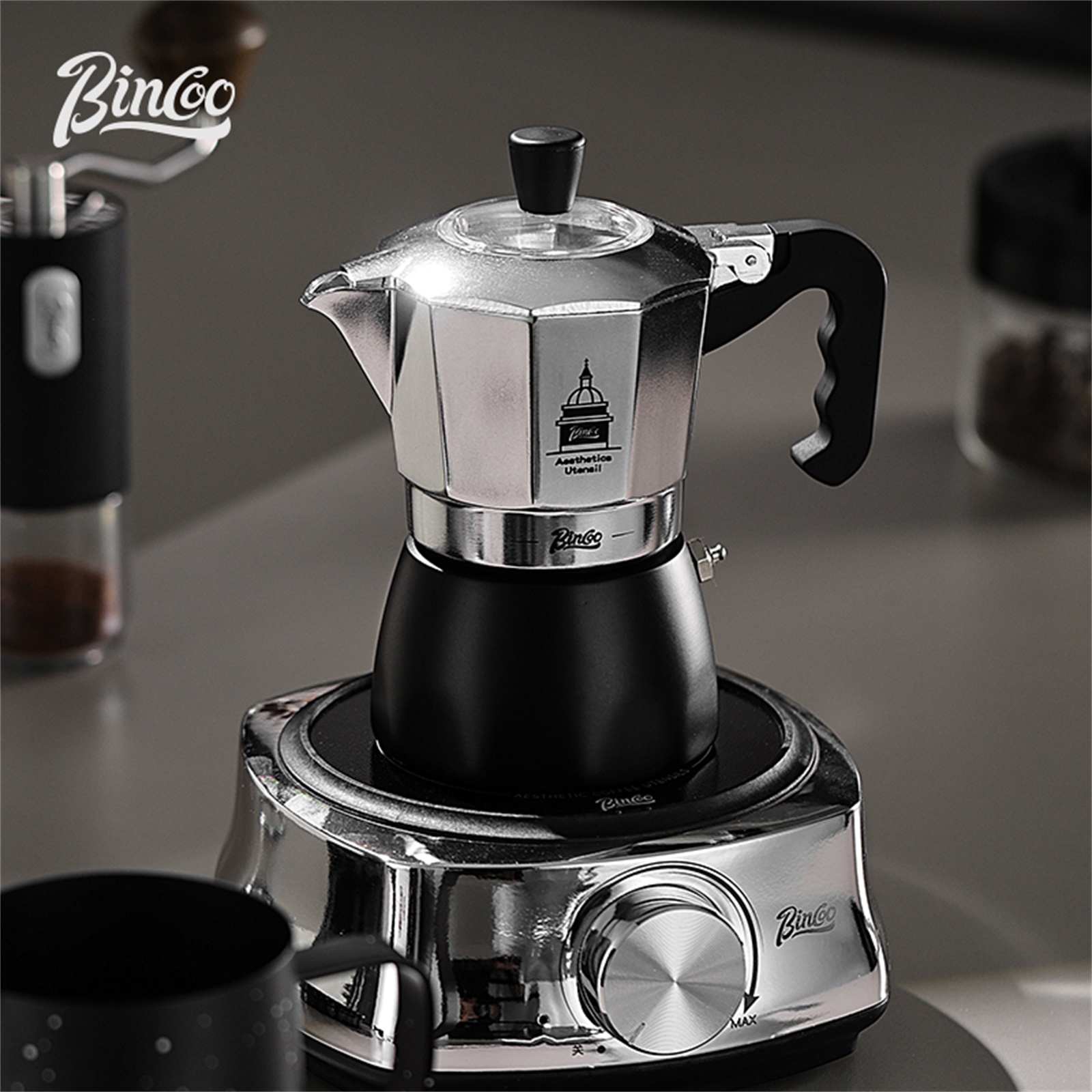 BINCOO วาล์วคู่ Moka Pot,Espre - Coffee Tea Chocolate บทวิจารณ์และราคา