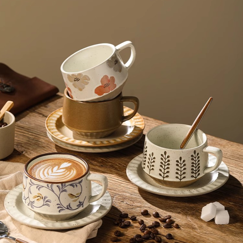 Retro ถ้วยเซรามิคเครื่องปั้นดิ - Coffee Tea Catering บทวิจารณ์และราคา