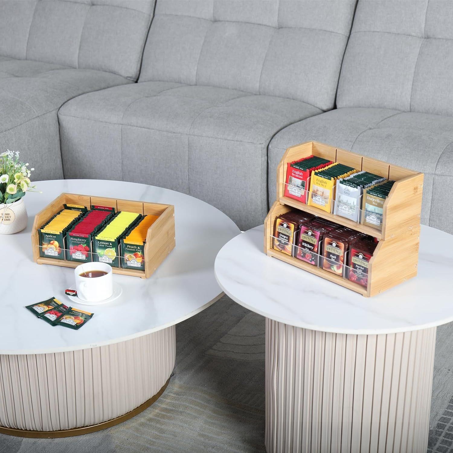 กล่องเก็บถุงชาไม้ไผ่ ชั้นวางถุ - Coffee Tea Room บทวิจารณ์และราคา