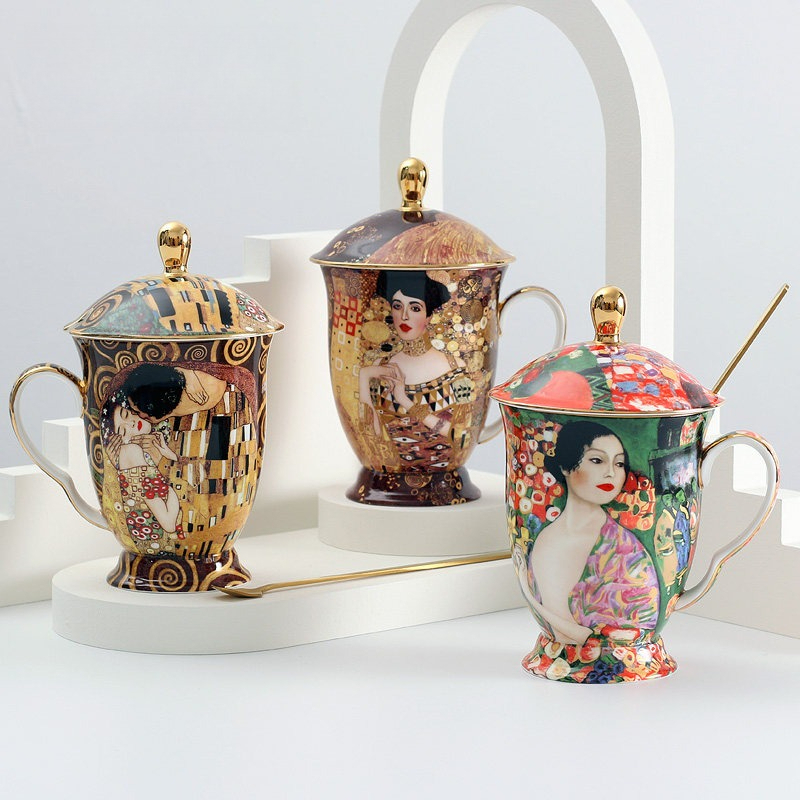 แก้วเซรามิกยุโรปพร้อมฝาและช้อน - Coffee Tea Chocolate บทวิจารณ์และราคา