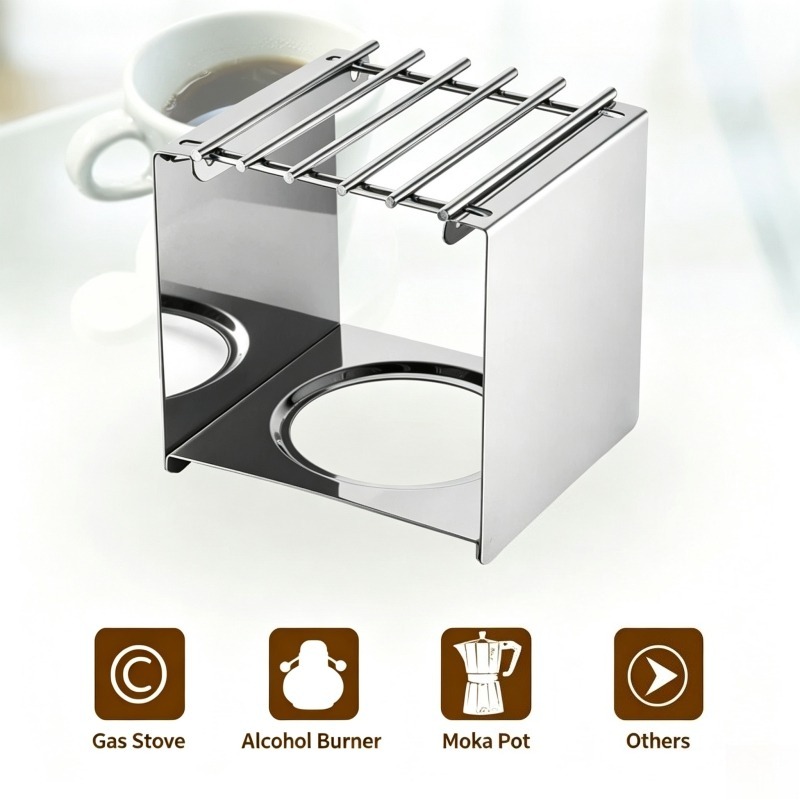 ขาตั้งเตาสแตนเลสทรงสี่เหลี่ยมส - Coffee Tea Chocolate บทวิจารณ์และราคา
