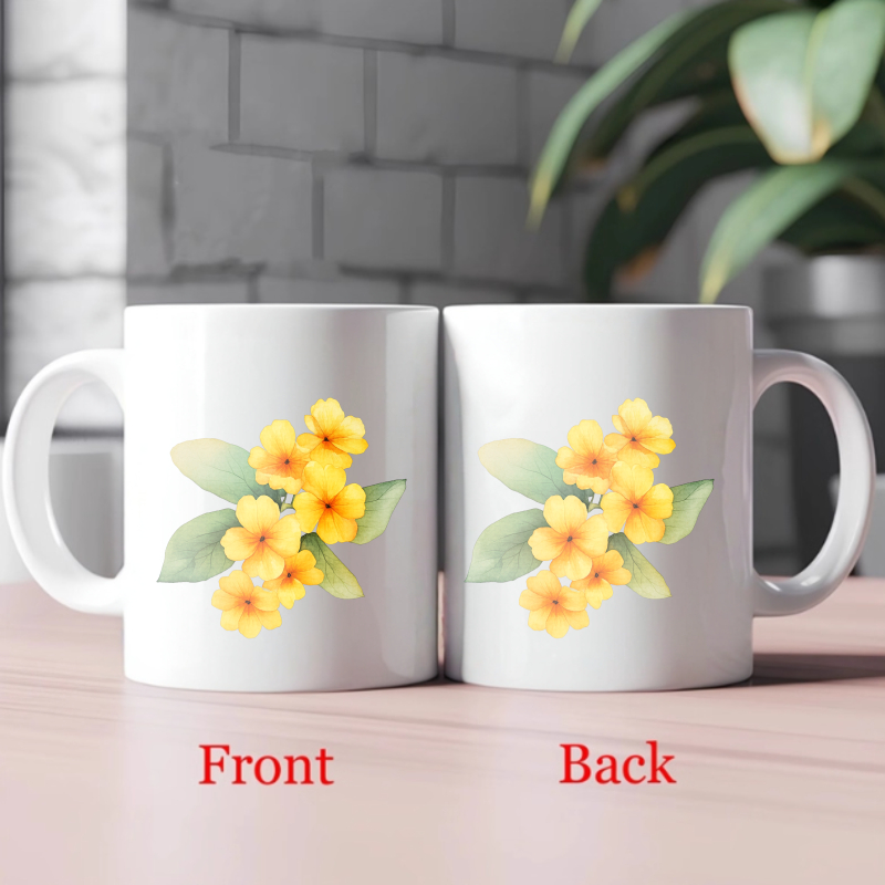 แก้วเซรามิกมีลายดอกไม้สีขาวและ - Coffee Tea Break บทวิจารณ์และราคา
