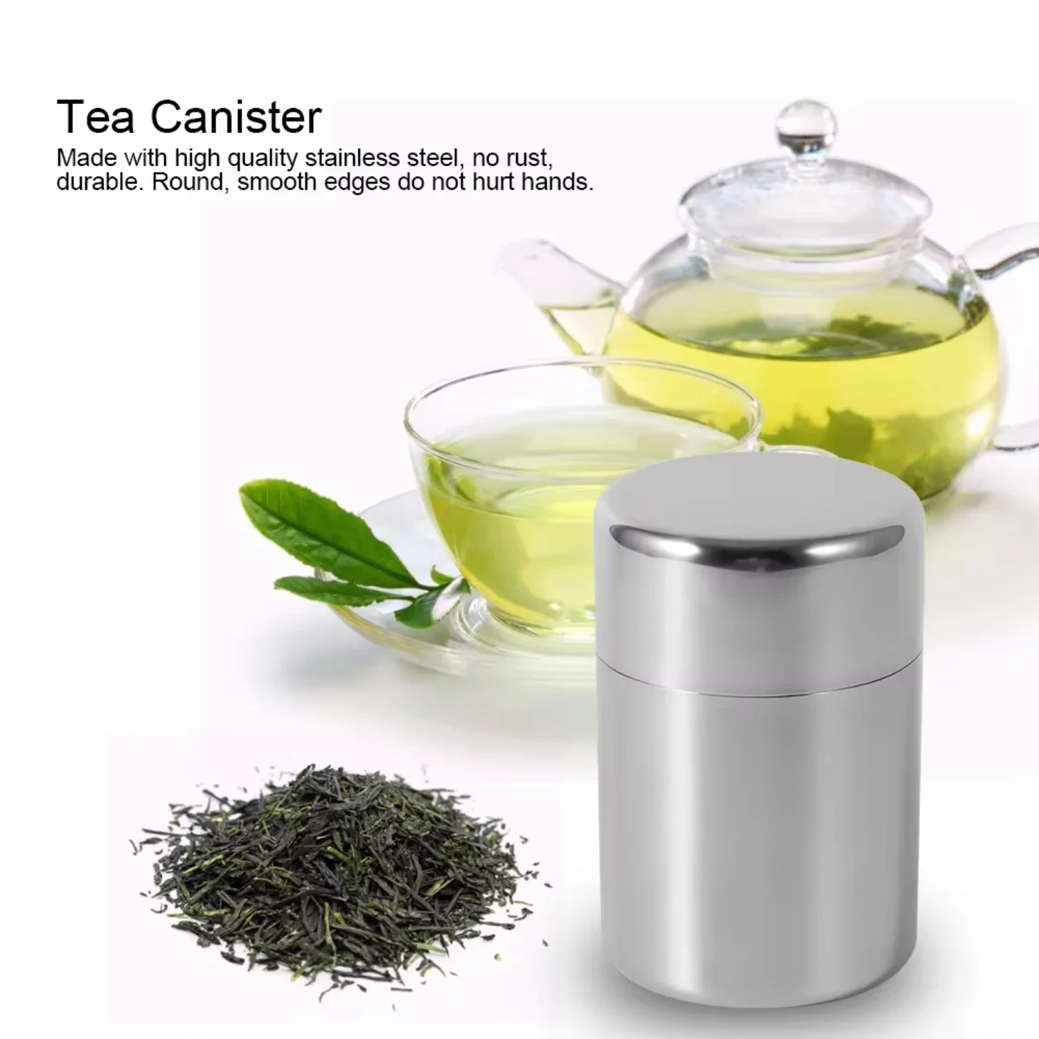 สแตนเลสสตีลชาใบกระป๋องกระป๋องค - Coffee Tea And Sugar Canisters บทวิจารณ์และราคา
