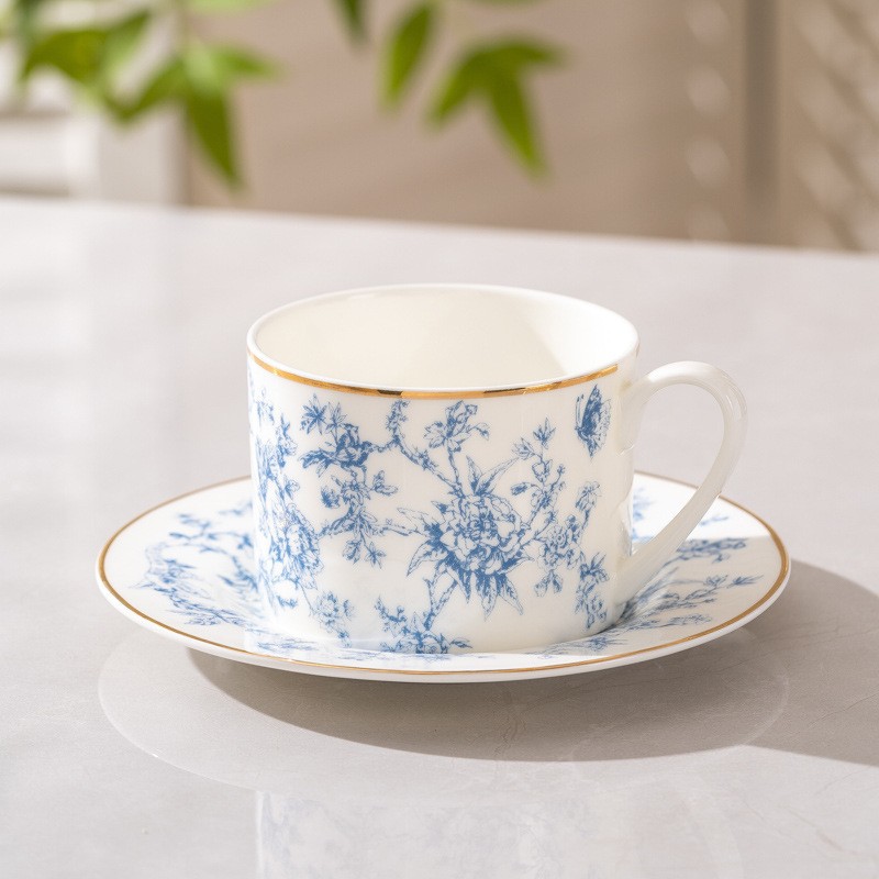 ชุดถ้วยกาแฟและจานเซรามิกโบนไชน - Coffee Tea Friends บทวิจารณ์และราคา